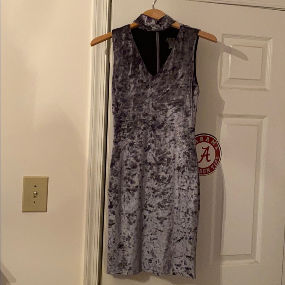Blue Velvet Homecoming Bodycon Dress